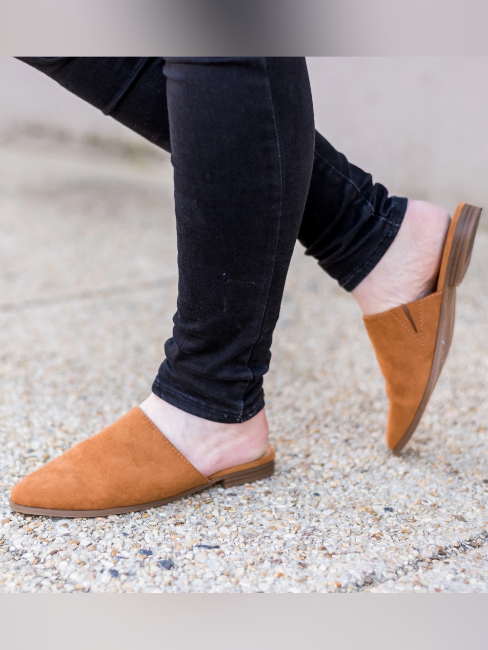 Old Navy Faux Suede Mules Toffee Brown Size 7